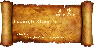 Ludwigh Klaudia névjegykártya